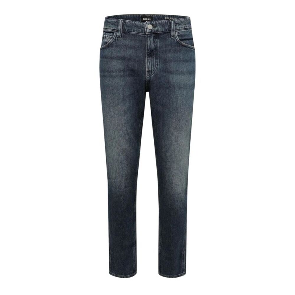 Boss Mens Delaware Cotton Slim Jeans / Navy